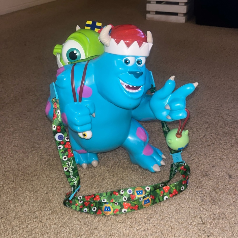 2024 Disney California Adventure Santa Sully & Mike  Popcorn Bucket
